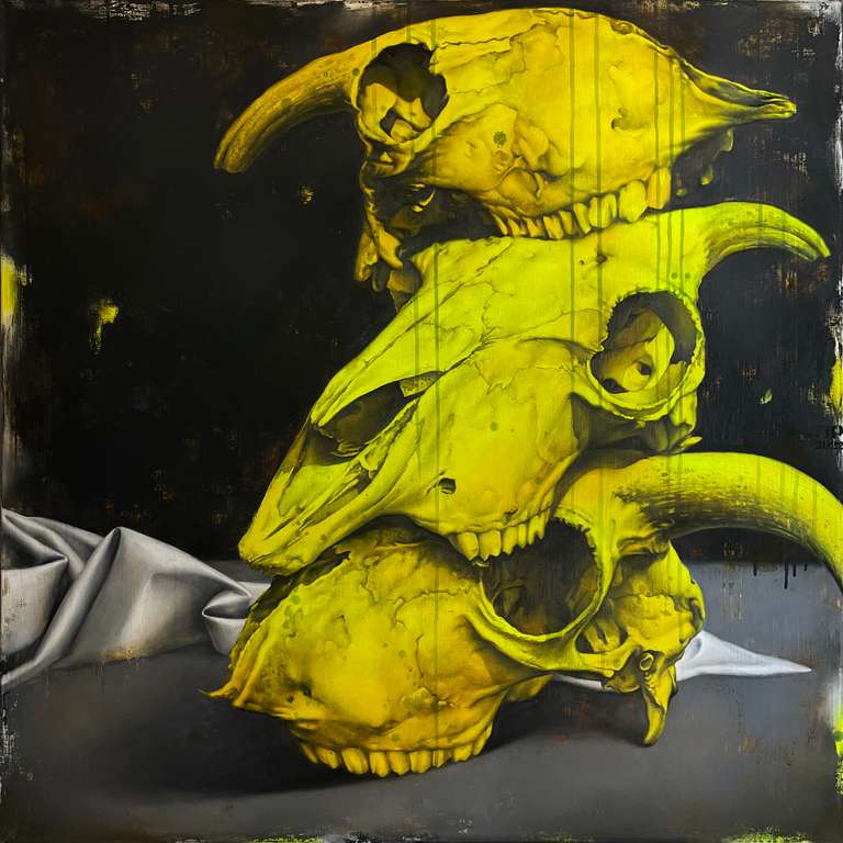 «Still life» — полотно, олія, акрил ( 100x100см) 2022