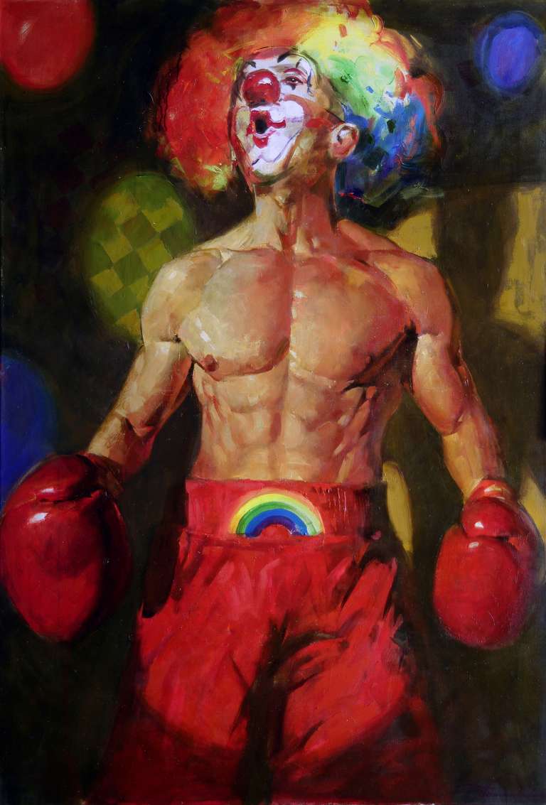 «Red clown» — полотно, олія (150х100см) 2021
