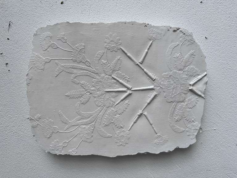 Tree of life 6 - будівельна сітка, штукатурка, 51x32x1,5см, 2023